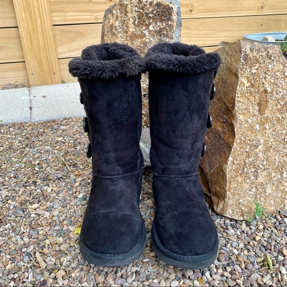 UGG Bailey Button Triplet II Boot Black Size 10 - Picture 3 of 11